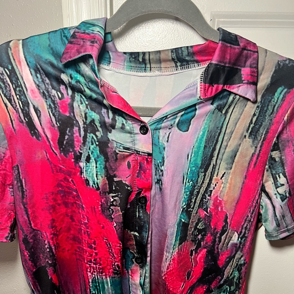 Multi colored button up - Picture 4 of 5